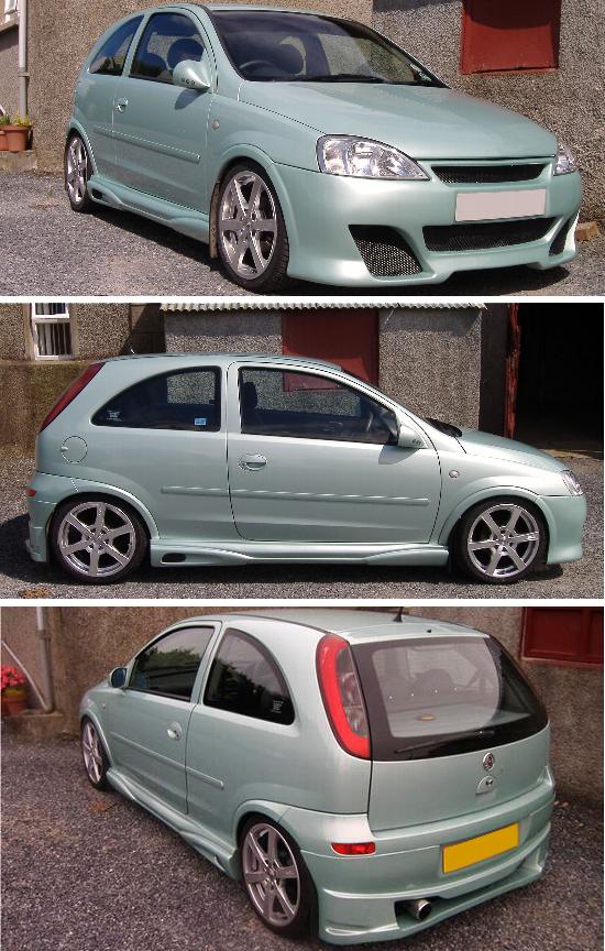 Opel Corsa C - body kit, front bumper, rear bumper, side skirts